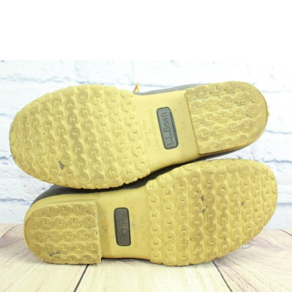 Vintage LL Bean Brown Leather Lace Up Unlined Hunting Duck Boots Size 7 M - Picture 10 of 10